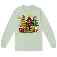 Matcha christmas with american football trees bbs Long Sleeve Tee - BundleAndBundleShop