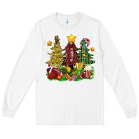 White christmas with american football trees bbs Long Sleeve Tee - BundleAndBundleShop