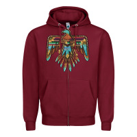 Burgundy thunderbird with sunflowers Zipper Hoodie - BarkalooDesign