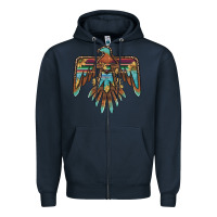 Navy thunderbird with sunflowers Zipper Hoodie - BarkalooDesign