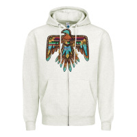 Oatmeal Heather thunderbird with sunflowers Zipper Hoodie - BarkalooDesign