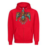 Red thunderbird with sunflowers Zipper Hoodie - BarkalooDesign