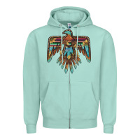 Seafoam thunderbird with sunflowers Zipper Hoodie - BarkalooDesign