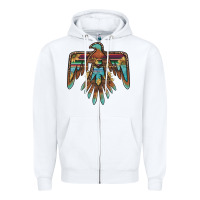 White thunderbird with sunflowers Zipper Hoodie - BarkalooDesign