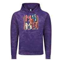 Cloud Purple 4th of July mama with lightning bolt Vintage Hoodie - FaDigitalArtStudio