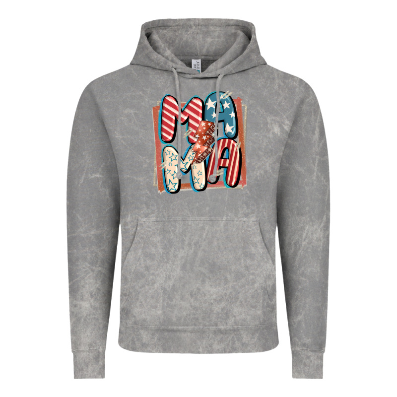 4th Of July Mama With Lightning Bolt Vintage Hoodie by FaDigitalArtStudio | Teevron