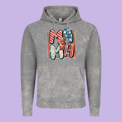4th Of July Mama With Lightning Bolt Vintage Hoodie Designed By Fadigitalartstudio