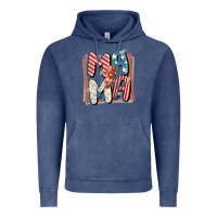 Vintage Denim 4th of July mama with lightning bolt Vintage Hoodie - FaDigitalArtStudio