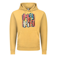Vintage Mustard 4th of July mama with lightning bolt Vintage Hoodie - FaDigitalArtStudio