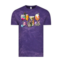 Cloud Purple Easter wine glasses Vintage Tee - OliviaCreatesArt