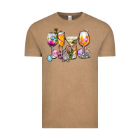 Vintage Coffee Easter wine glasses Vintage Tee - OliviaCreatesArt