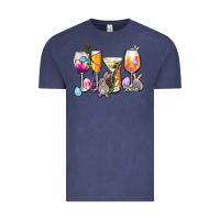 Vintage Denim Easter wine glasses Vintage Tee - OliviaCreatesArt