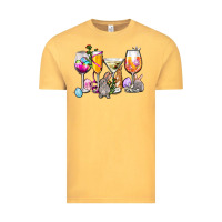 Vintage Mustard Easter wine glasses Vintage Tee - OliviaCreatesArt