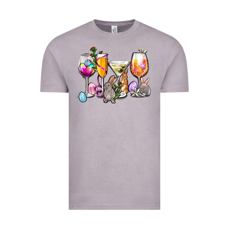Easter Wine Glasses Vintage Tee by OliviaCreatesArt | Teevron
