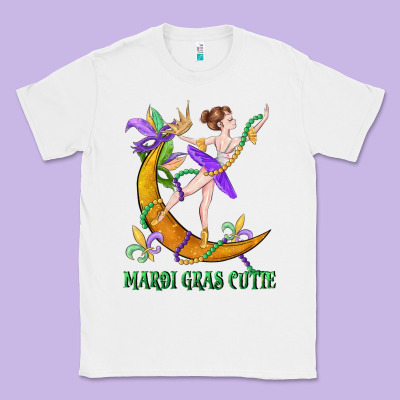 Mardi Gras Cutie Classic Tee Designed By Cowgirlartshop