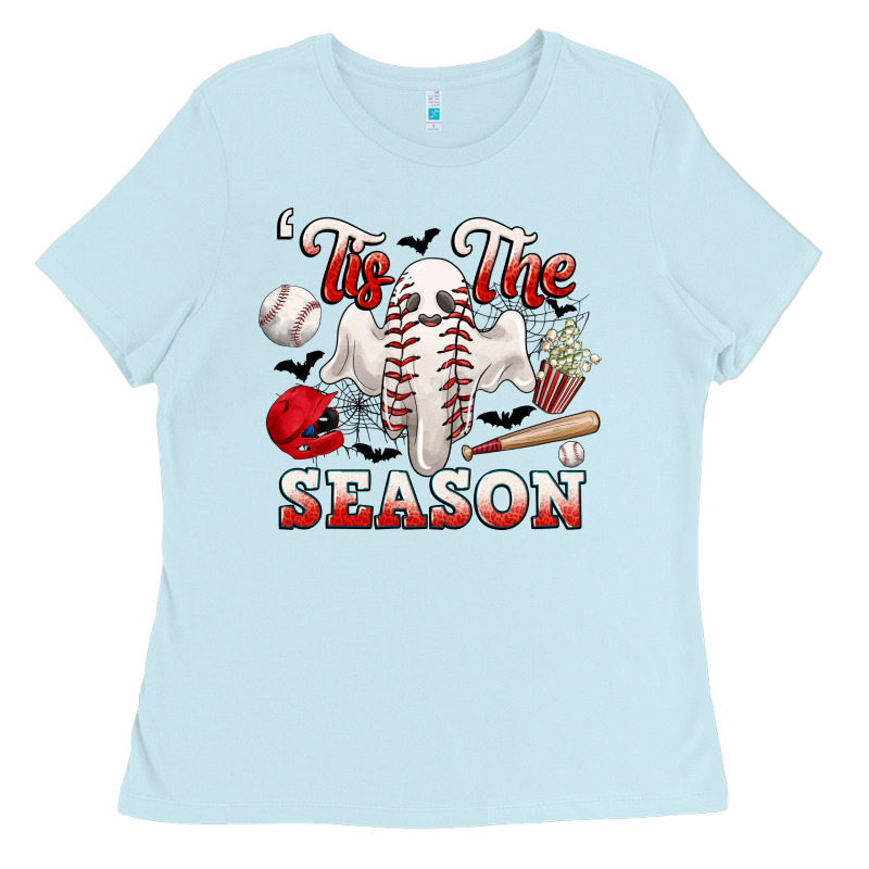 Tis The Season Baseball Halloween Ladies Tee by CowGirlArtShop | Teevron