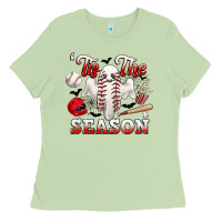 Matcha tis the season baseball halloween Ladies Tee - CowGirlArtShop