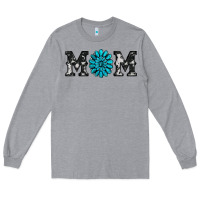 Heather Grey cowhide with gemstone Long Sleeve Tee - RanaPortraitStore