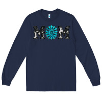 Navy cowhide with gemstone Long Sleeve Tee - RanaPortraitStore