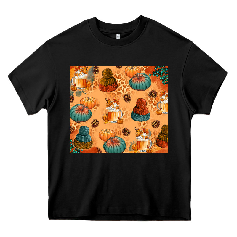 Fall Pumpkins Autumn Coffee Heavy Core Tee by texasbilliewilder | Teevron