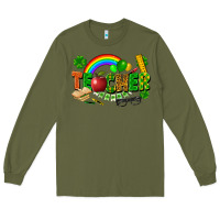 Army Green teacher st patrick Long Sleeve Tee - FaDigitalArtStudio