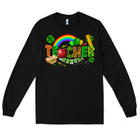 Black teacher st patrick Long Sleeve Tee - FaDigitalArtStudio