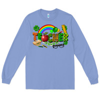 Colony Blue teacher st patrick Long Sleeve Tee - FaDigitalArtStudio