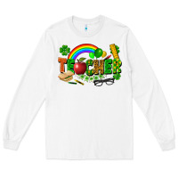 White teacher st patrick Long Sleeve Tee - FaDigitalArtStudio