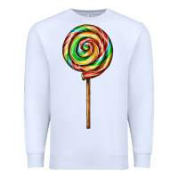 White rainbow lollipop Premium Sweatshirt - AdoDesignShop
