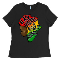 Black black history is world history Ladies Tee - CowGirlArtShop