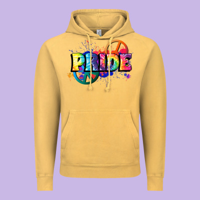 Hippie Pride Vintage Hoodie Designed By Fadigitalartstudio