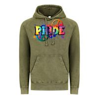 Vintage Olive Hippie pride Vintage Hoodie - FaDigitalArtStudio