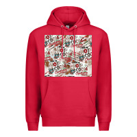 Cardinal hot cocoa christmas cheer pattern Premium Hoodie - CowhideDigitalArt