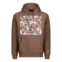 Chestnut hot cocoa christmas cheer pattern Premium Hoodie - CowhideDigitalArt