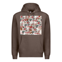 Hot Cocoa Christmas Cheer Pattern Premium Hoodie | Teevron