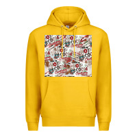 Lemon hot cocoa christmas cheer pattern Premium Hoodie - CowhideDigitalArt