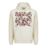 Oatmeal Heather hot cocoa christmas cheer pattern Premium Hoodie - CowhideDigitalArt