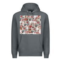 Rock hot cocoa christmas cheer pattern Premium Hoodie - CowhideDigitalArt