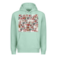 Seafoam hot cocoa christmas cheer pattern Premium Hoodie - CowhideDigitalArt