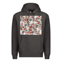 Smoke hot cocoa christmas cheer pattern Premium Hoodie - CowhideDigitalArt