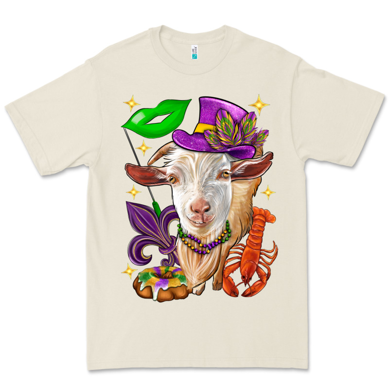 Mardi Gras Goat Premium Tee by HowdyJamesFarm | Teevron