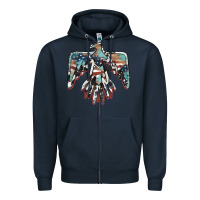 Navy American flag thunderbird Zipper Hoodie - BarkalooDesign