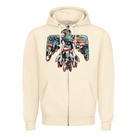 Sandshell American flag thunderbird Zipper Hoodie - BarkalooDesign