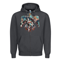Smoke American flag thunderbird Zipper Hoodie - BarkalooDesign