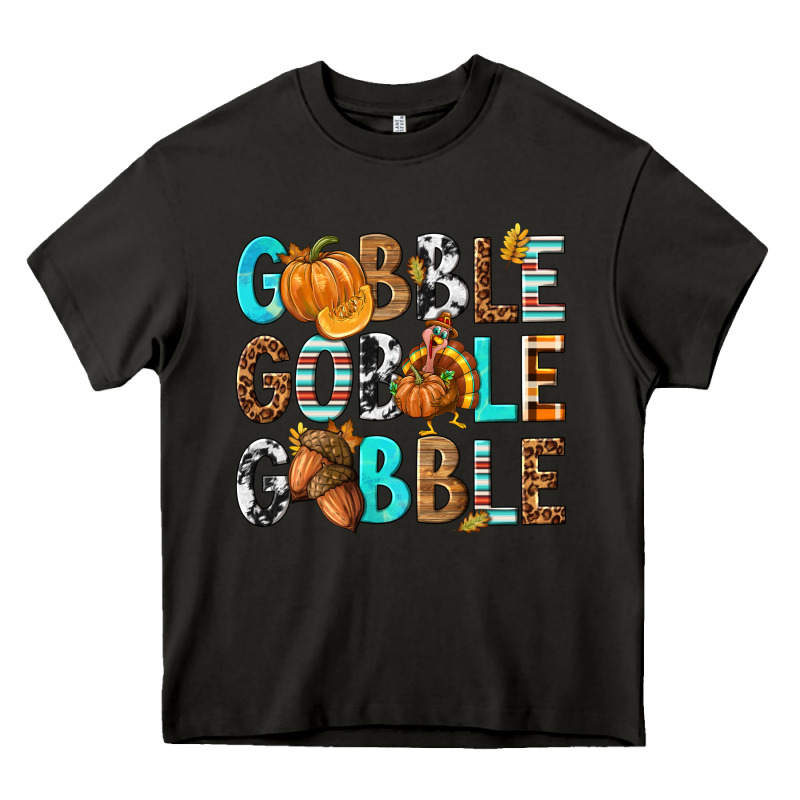 Gobble Gobble Gobble With Turkey Heavy Core Tee by texasbilliewilder | Teevron