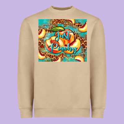 Just Peachy Peach Tumbler Heavyweight Sweatshirt Designed By Barkaloodesign