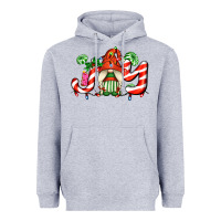 Heather Grey joy with gnomes and christmas cookie and candies Heavyweight Hoodie - AdoDesignShop