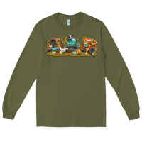 Army Green thanksgiving trucks bbs Long Sleeve Tee - BundleAndBundleShop