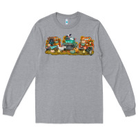 Heather Grey thanksgiving trucks bbs Long Sleeve Tee - BundleAndBundleShop