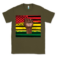 Army Green Juneteenth American flag Classic Tee - Artiststas